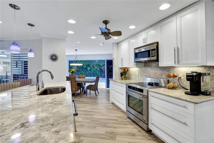 The kitchen features a drawer design