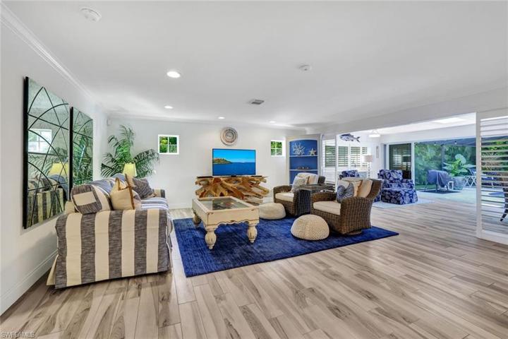 Off of the Foyer is the family room