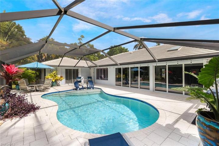 Inviting pool and patio area