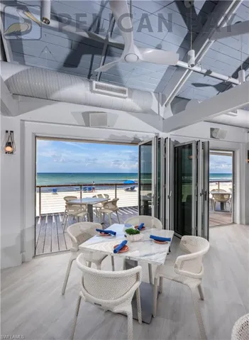 Dining room at beach pavilion