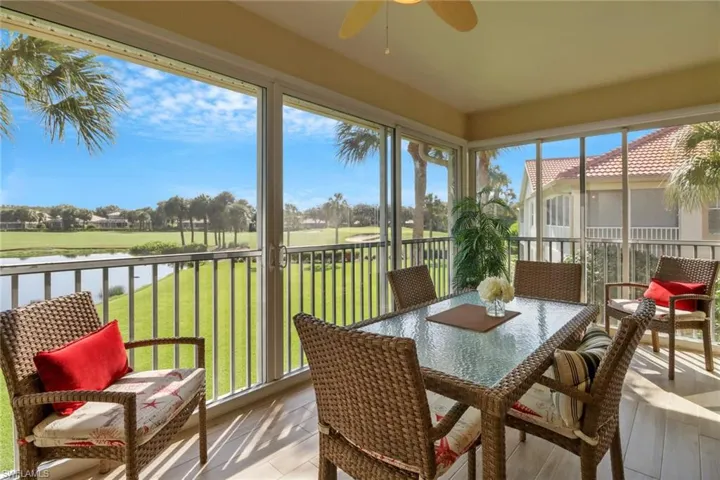 Sunroom with ceiling fan and a wealth of natural light