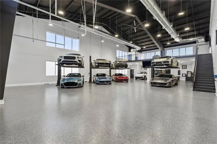 Garage with baseboards