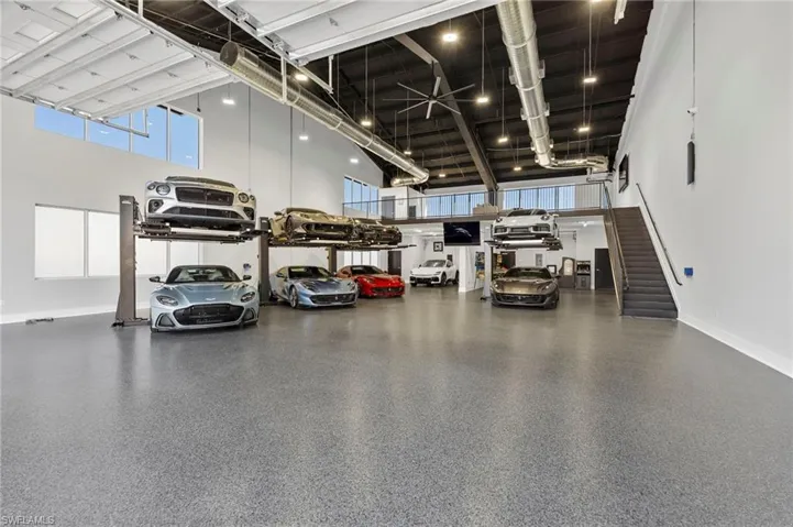Garage with baseboards