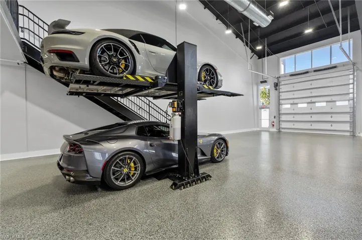 Garage with baseboards