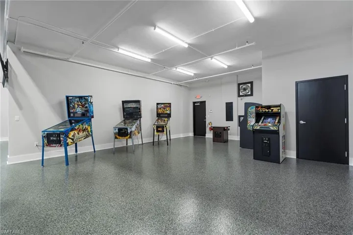 Garage with baseboards