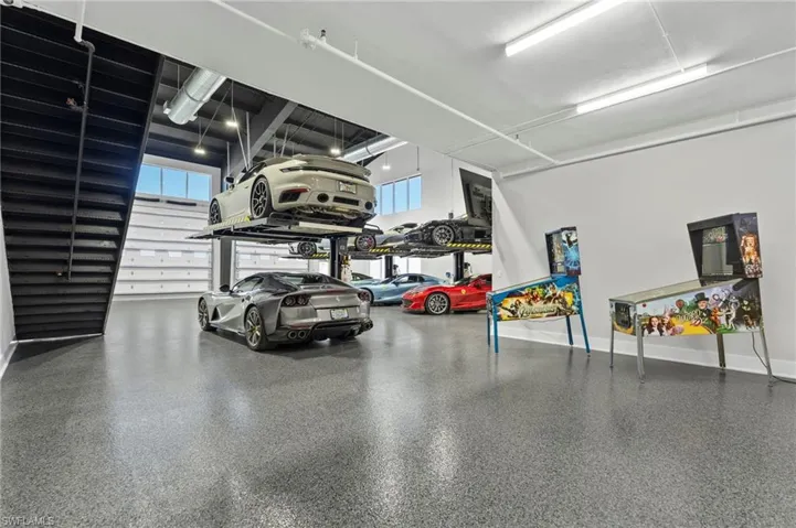 Garage with baseboards