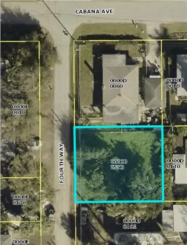Aerial map of property and surrounding area