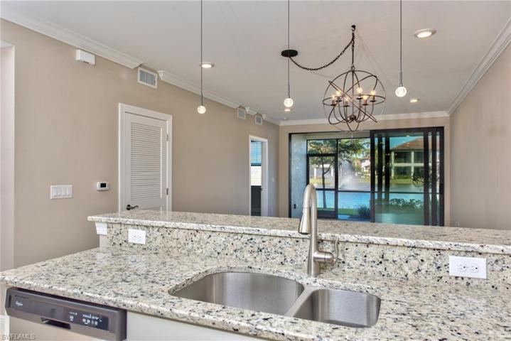 Kitchen overlooking the dining/living area