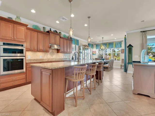 Kitchen with dining area in back
