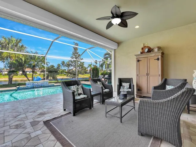 Covered outdoor sitting area