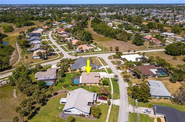 Drone / aerial view with a residential view