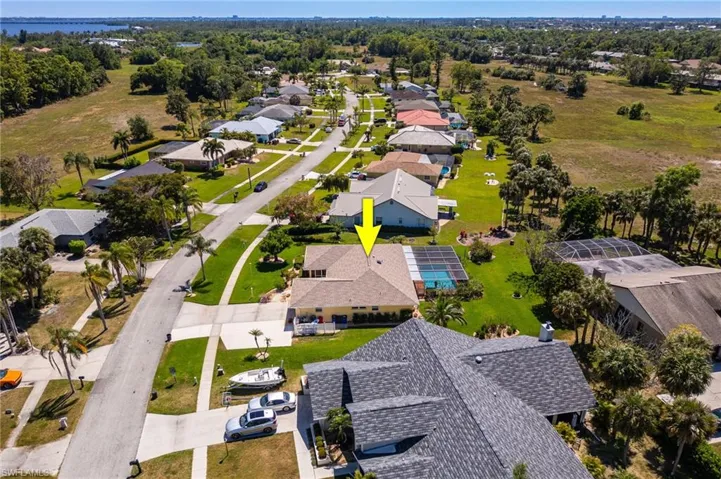 Drone / aerial view with a residential view