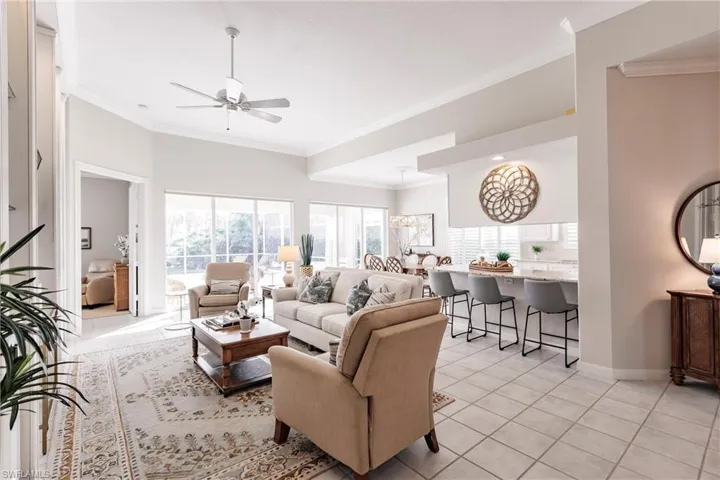 Very open spaces for living and entertaining.