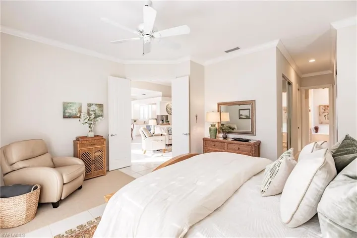 French doors to master bedroom.