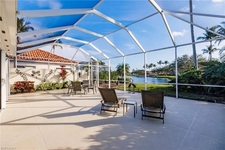 Huge 25 by 40 foot screened patio.