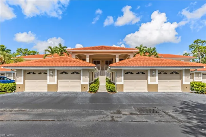 Front of building and detached garages