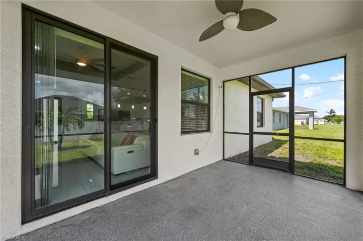 Screened in Patio with Sliders.