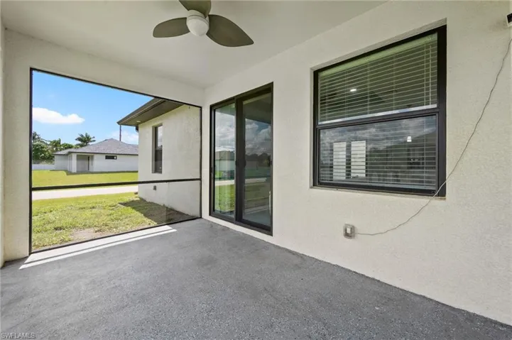 Screened in Patio with Sliders.