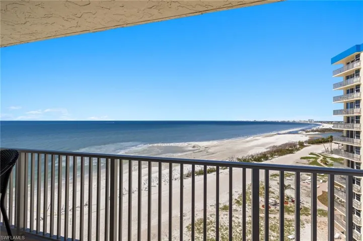 Property view of water with a beach view