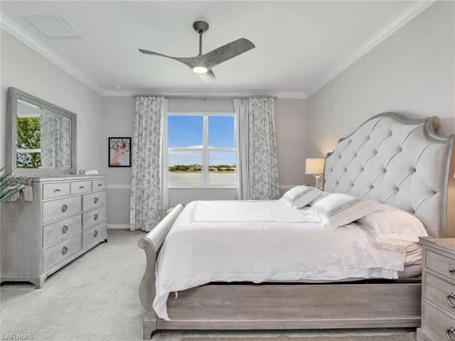 Primary bedoom with view of Lake