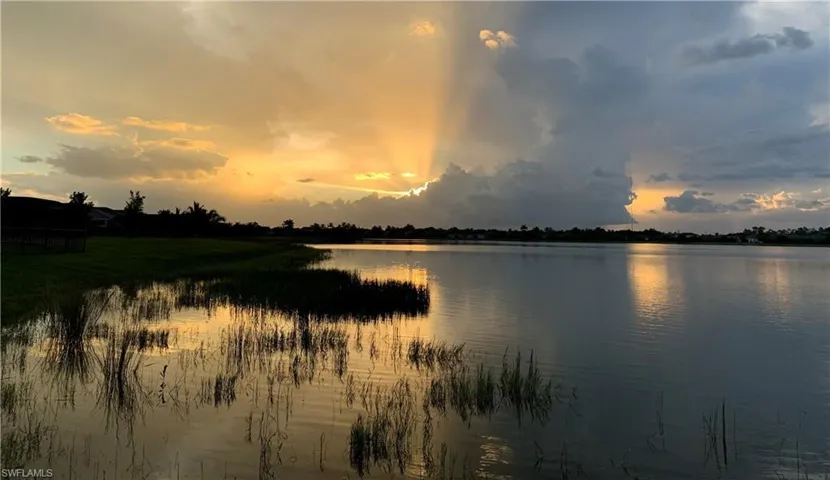 Low, subdued sunset