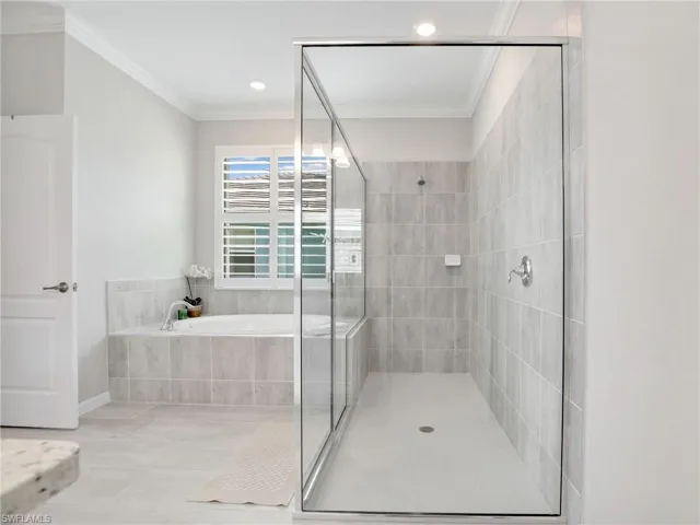 Primary Bath with separate shower and soaking tub