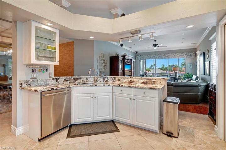 KITCHEN, LOOKING OUT TO THE LAKE