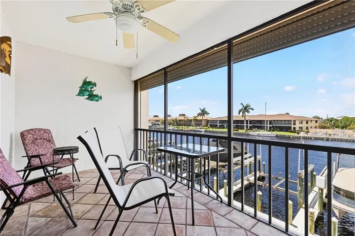 This screened in lanai is off the primary BR and gives you that quiet retreat area to enjoy your morning coffe and look out over the morning water views