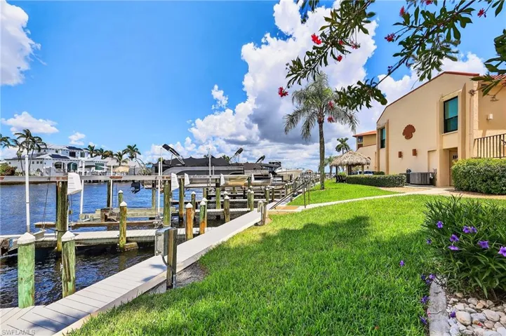 When you buy this condo you get a dock and a 10,000 lb boat lift that will remain and convey with the sale