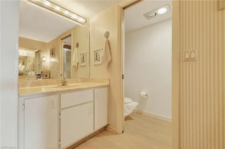 Shower & private toilet area