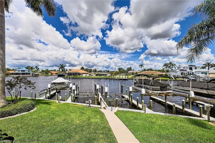 Dock area is right outside. Boat on the lift is to be sold separately
