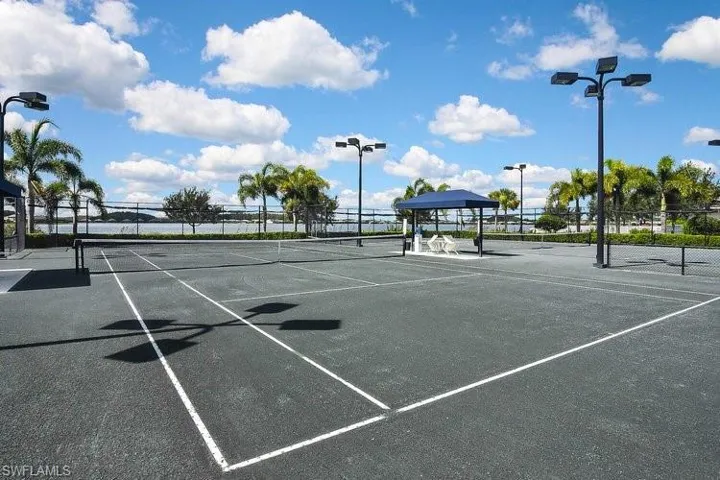 View of tennis court