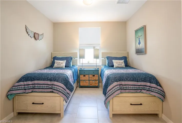 View of tiled bedroom