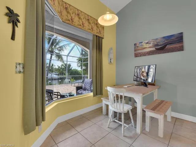 Dining room featuring tile patterned flooring