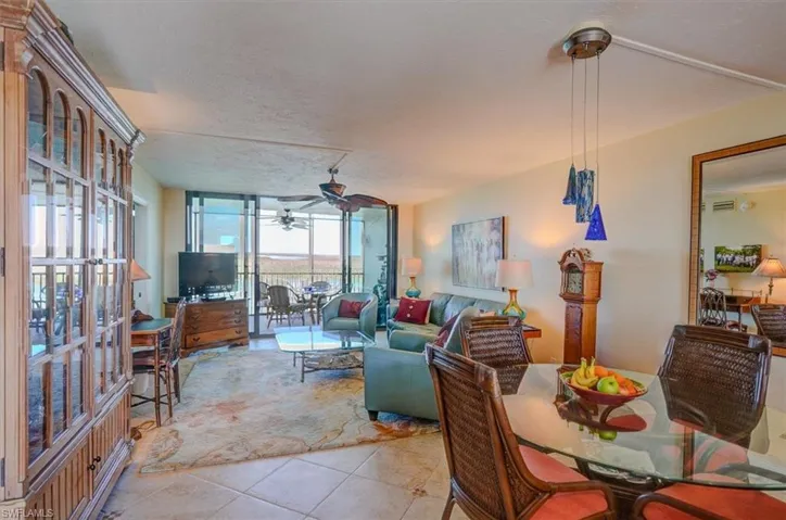 VIEW FROM DINING AREA TOWARDS OWNER'S SUITE (TO REAR LEFT) AND LANAI