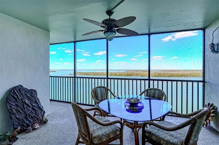 DIRECT ESTERO BAY VIEWS FROM THE SCREENED LANAI