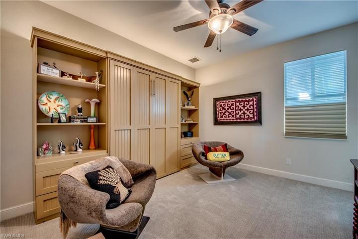 Guest Bedroom #3 with Beautiful custom made Queen Murphy Bed, walk in closet to the right
