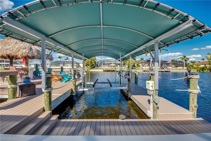 This Multi level Dock is to be envied, new High Tech Canopy to protect your boat with 10,000 pd lift and two new motors