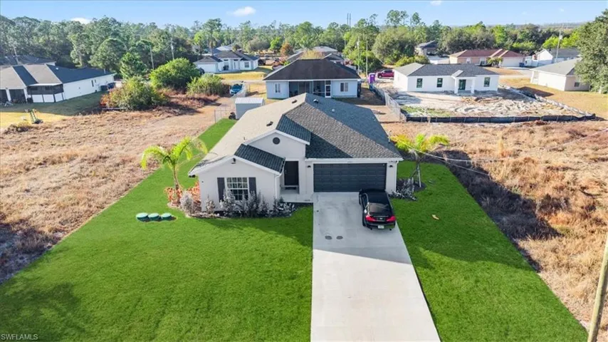 Aerial view of residential area