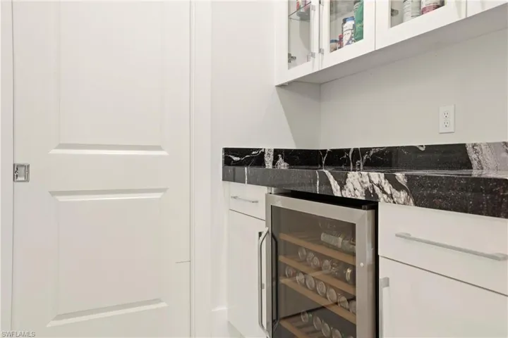Detailed view of wine cooler