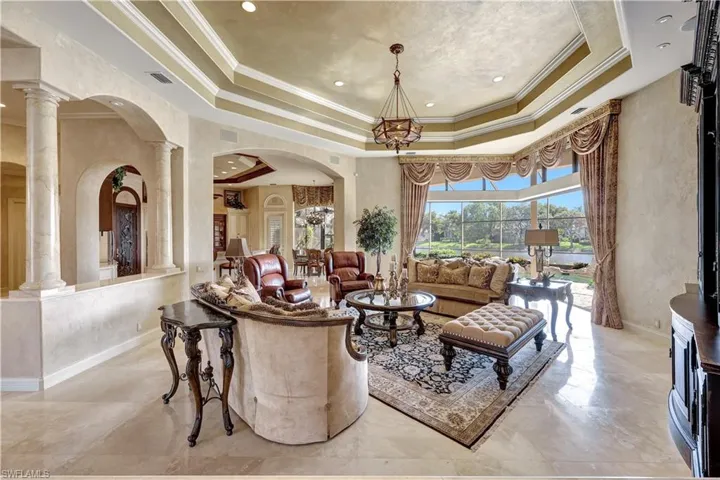 Enjoy the natural beauty of Bonita Bay from a seat in the beautifully appointed great room.
