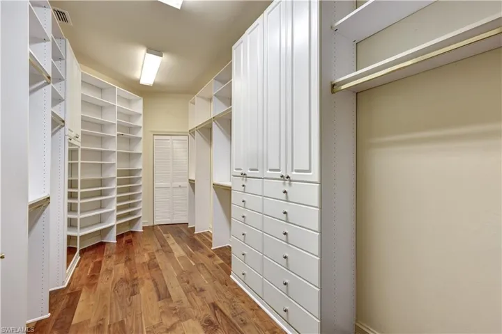 You will have more than enough space inside this cavernous walk-in closet.