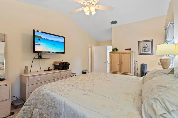 Master bedroom, TV in master features 12 camera security system.