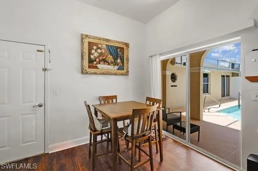Dining room featuring wood-type flooring