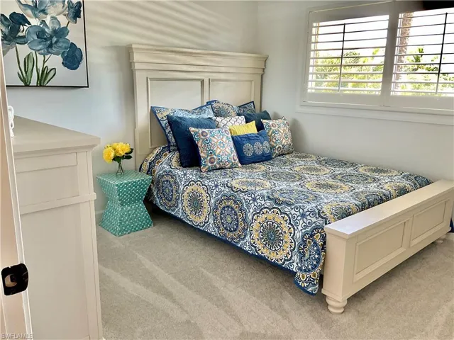 Bedroom with carpet floors