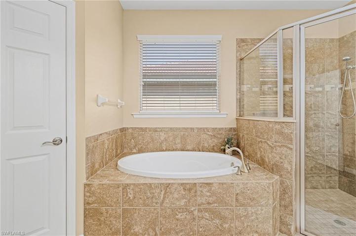 Owner's Soaking Tub separate from Shower
