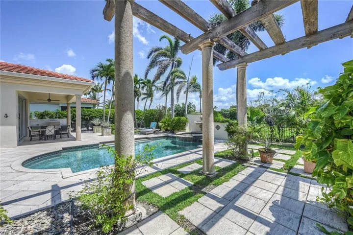 Trellis offering partial shade