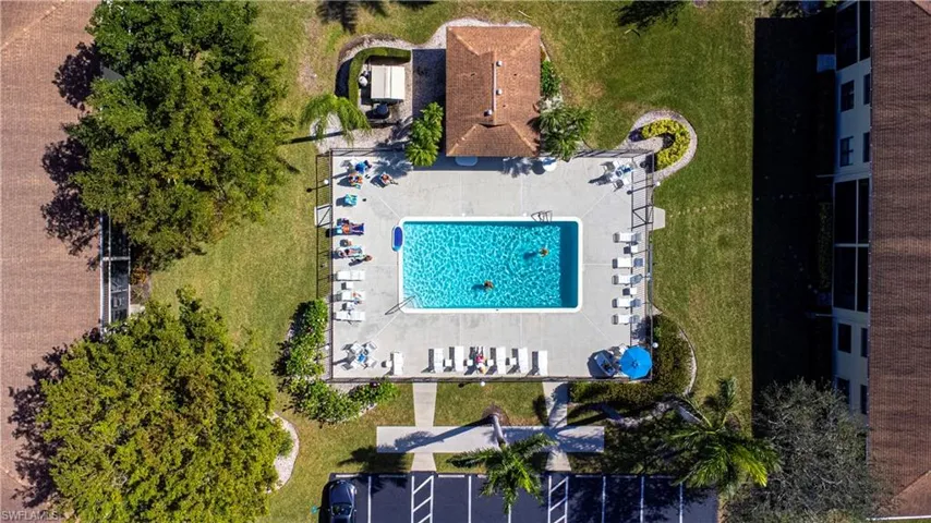 Bird's eye view of a pool #1 area