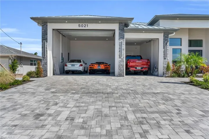Garage with a carport