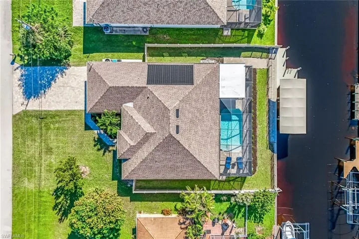 Birds eye view of property